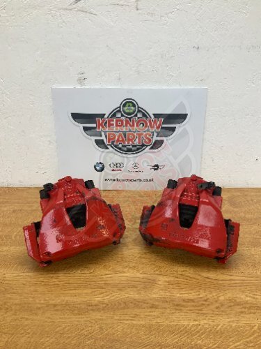 Vauxhall Corsa E 1.4 Petrol 3 Door Front Brake Calipers Pair in Red